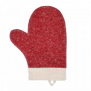Картинка рукавица комби красная с белым ободком, войлок 84% /20