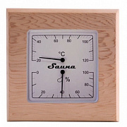 Картинка термогигрометр квадратный 225-thd sawo кедр 